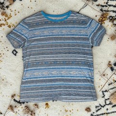 American Eagle Outfitters – Mens Large Blue Striped T-Shirt