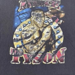 Vintage Mike Tyson Rap Tee T-shirt Size 2XL Black 90s Boxing Iron Mike Rare