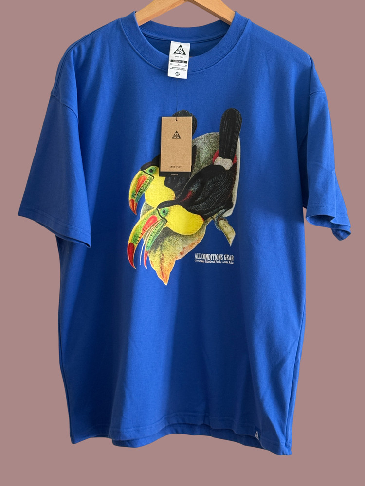 Nike ACG Blue Toucan Heavy Loose Fit T Shirt Men’s Sz M New $55