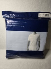 JOCKEY CLASSIC Mens V-Neck T-Shirt Diamond White Size XXL Pack of 3.
