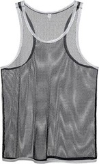 Mens Sexy Mesh Vest Breathable Soft See Through Sleeveless Male Tank Top M-3XL