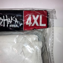 Men’s A-shirts Ribbed 💯 % COTTON Shaka Wear White 3 Pieces Sz: 4X
