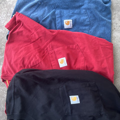 Carhartt Force Men’s 3-Pack Pocket Crewneck Tees 2XL Black/Red/Blue