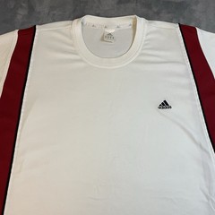 Adidas Climalite T-Shirt Men’s XL White/Red 3 Stripes Athletic Exercise Running
