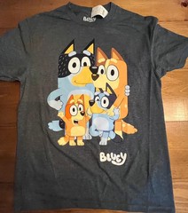 Bluey New Adult T-Shirt -Chilli Bandit Bingo Bluey Medium New! With Tags