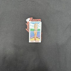 Lucky Beaver Bar & Burger Lake Tahoe T-Shirt Black Graphics Pinup Boat Size 2XL