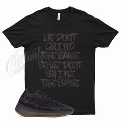 Black GRIND T Shirt match YZ Boost v3 ONYX fade mist mauve utility vanta salt