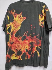 Vintage Distressed Metallica Mens short 2XL Black 1995 Lava AOP Graphic Band Tee