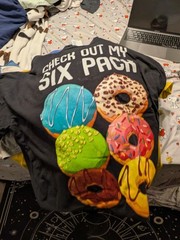 Check Out My Six Pack Donut Novelty Men’s T-Shirt Funny Workout Donuts Gym Tee