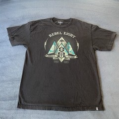 Rebel Eight Fate Waits For None Short Sleeve Black Logo T-Shirt Large