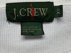 VTG J.Crew Oarsman Men’s XS White Ribbed Thermal Shirt Long Sleeve Crewneck