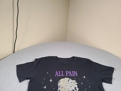Bodybuilding Shirt Mens Medium Fitted Skull Weightlifting All Pain No Gains Tee