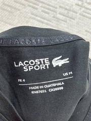 Lacoste Shirt Mens Medium Black Green Cotton Blend Pullover *