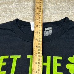 Let The Shenanigans T-Shirt Mens XL Black Green Graphic Short Sleeve Patty Day