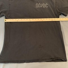 AC/DC Back In Black Shirt Mens Large Black 1980 US Tour Band Rock Tee Music