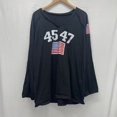 Donald Trump 3/4 Sleeve V Neck Shirt 45/47 American Flag XXL L15