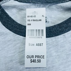 New Vans Off The Wall Gray Off White Long Sleeve Cotton Shirt Men’s Xtra Small