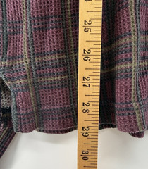 Vintage Northwest Territory Men’s Waffle Knit Henley Shirt Red XL