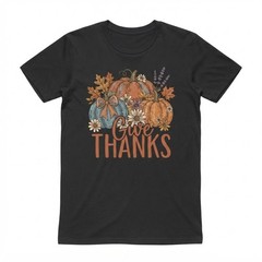 Thanksgiving T-Shirt, Floral Pumpkin Shirt, Pumpkin Season Shirt