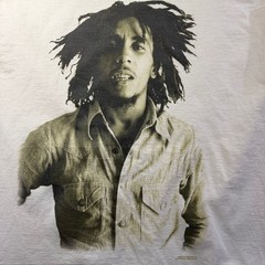 Zion Rootswear Bob Marley Graphic T-Shirt White 1X Reggae Portrait 2003 Vintage