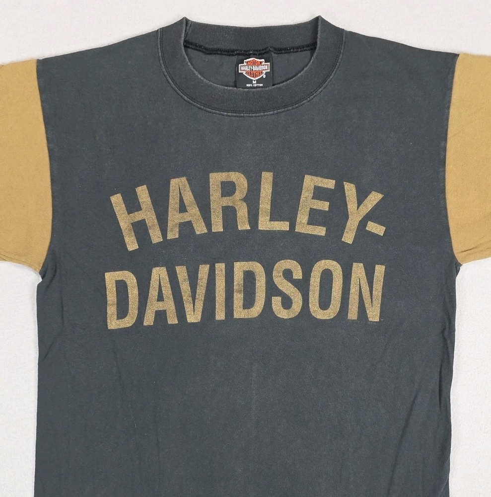 Vintage Harley Davidson T-Shirt Mens Medium Two Tone Kegels Milwaukee Wisconsin