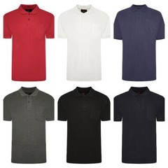 Mens Big Plus King Size Cotton Polo Shirt Short Sleeved Top Size 2XL to 8XL