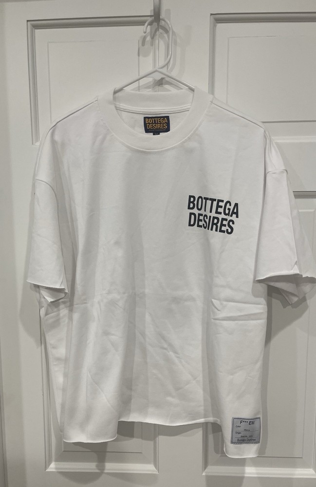 Bottega Desires White Shirt ‘F Em If They Can’t Take A Joke’ M NWOT $300!
