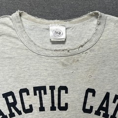 Vintage Arctic Cat Shirt Mens XL Gray ZR Snowmobile Thrashed Smoked Distressed