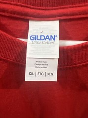 Nine Line T Shirt Adult Red Text Logo Police Support Has Misprint 2 Side 3XL