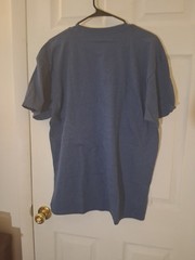 Athletic Works Men’s Blue Heather Cotton Crew Neck T-Shirt Short Sleeve L