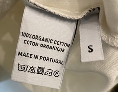 ODAAT 100% Organic Cotton Cream T-Shirt Short Sleeve Small NWT