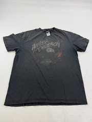 Harley-Davidson Shirt Mens 2XL Black Techno Hong Kong Eagle Graphic Tee Biker