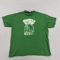 Vintage Sportswear Shirt Mens Large Green Shamrock Scurry Kelly Race 1985 80s