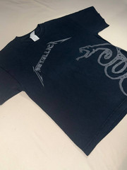 Y2K Metallica Snake Shirt Black Album Heavy Metal Band Tee Altered Hem Size M