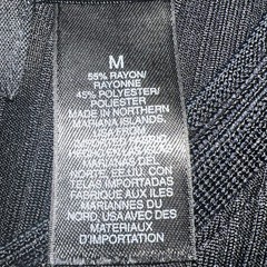 Claiborne Mens V-Neck ribbed Shirt Black Rayon Blend M