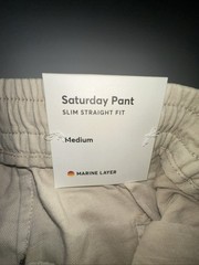 NWT Marine Layer Men’s Medium Saturday Beach Fog Style 16060 Pants $128 2026