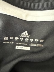 adidas short sleeve shirt football Med 38-40 in chest black green white mens