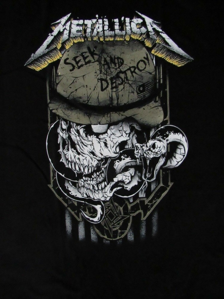 FREE Same Day Shipping METALLICA Seek and Destroy Classic Shirt Size LARGE