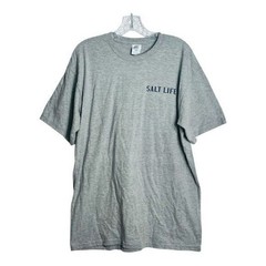 Salt Life Mens Graphic T Shirt Gray Short Sleeve Est 2003 Wave Logo Size L