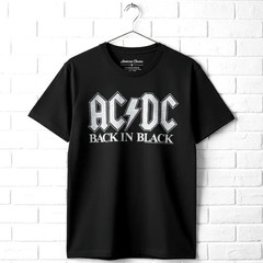 ACDC Back in Black Album Cover Men’s T Shirt Rock Band Vintage Tour Music Merch