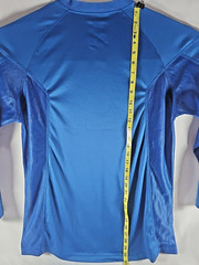 Kona Classic Athletic V-neck Jersey Graphic Print Mesh insets Long Sleeve Small