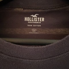 Hollister Shirt Med Adult Black Steel Road Red Desert Motor Biker Logo Mens M
