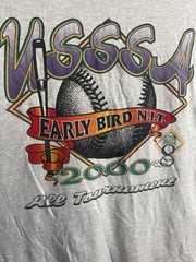 Vintage USSSA Early Bird NIT Baseball Tournament T-Shirt Adult XL Gray