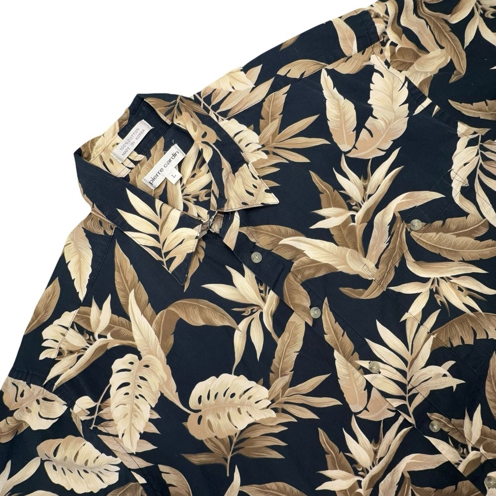 Pierre Cardin Hawaiian Shirt Mens Large