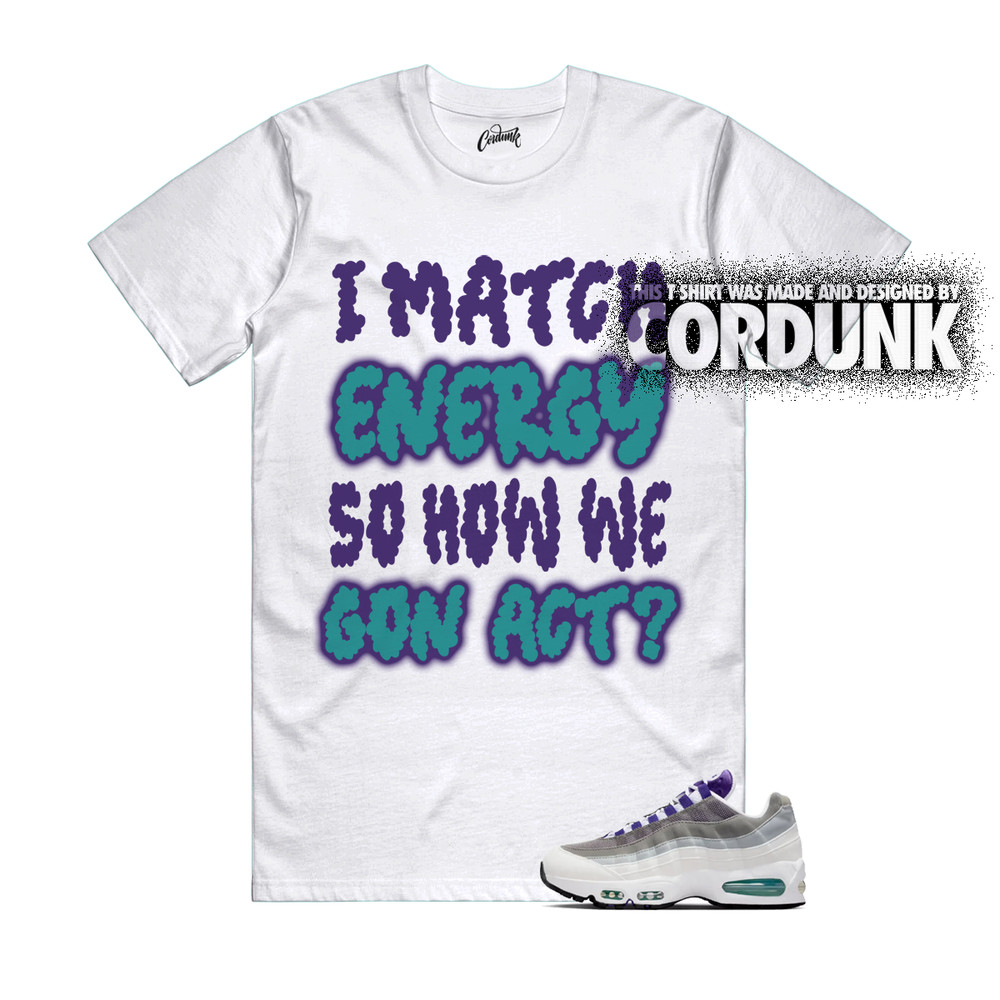 Air Max 95 Big Bubble Grape Fierce Purple Court Emerald Green T Shirt MATCH