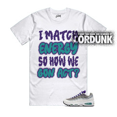 Air Max 95 Big Bubble Grape Fierce Purple Court Emerald Green T Shirt MATCH