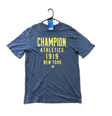 Mens Champion Anchor Slate Heritage Slub Active T-Shirt Color Blue Size Large