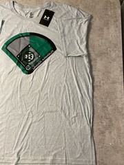 Under Armour Men’s 2XL Gray Baseball Diamond Graphic T-Shirt NWT Short Sleeve