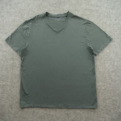 Vince Shirt Mens Medium Gray V Neck Short Sleeve Pima Cotton Casual