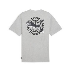 PUMA X Lost Management Cities Graphic Cat Crew Neck Short Sleeve T-Shirt Mens S